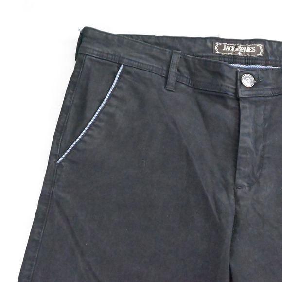 Jack of Spades 33 x 10" Black Stretch Montauk Bermuda Chino Shorts - Picture 2 of 5